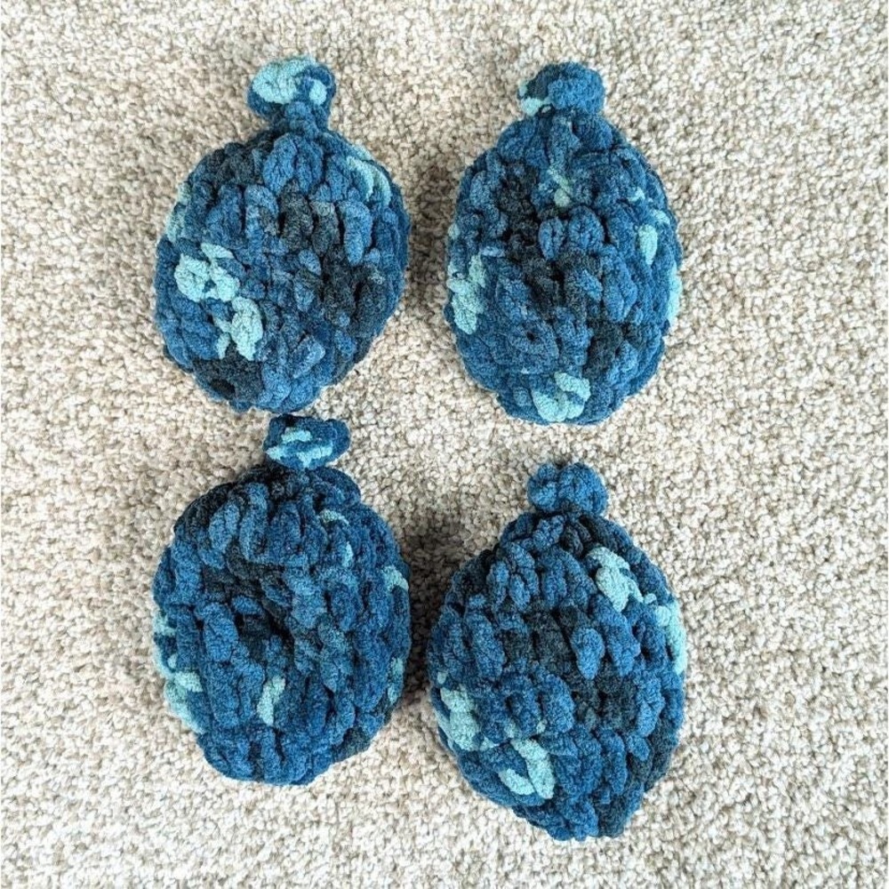 Handmade Crochet Water Balloons Reusable Water Fight‎ Fun Summer Toy Teal Dreams
